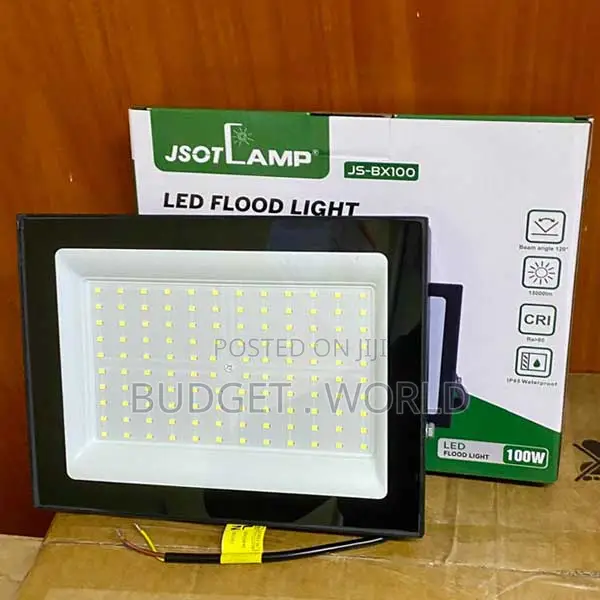Remote Control Black 100W LED Flood Light - IP66 (Warm White)