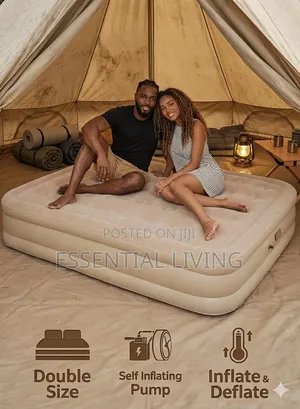 Heavy-Duty Camping Double Inflatable Mattress 6*6 - Self-Inflating Bed