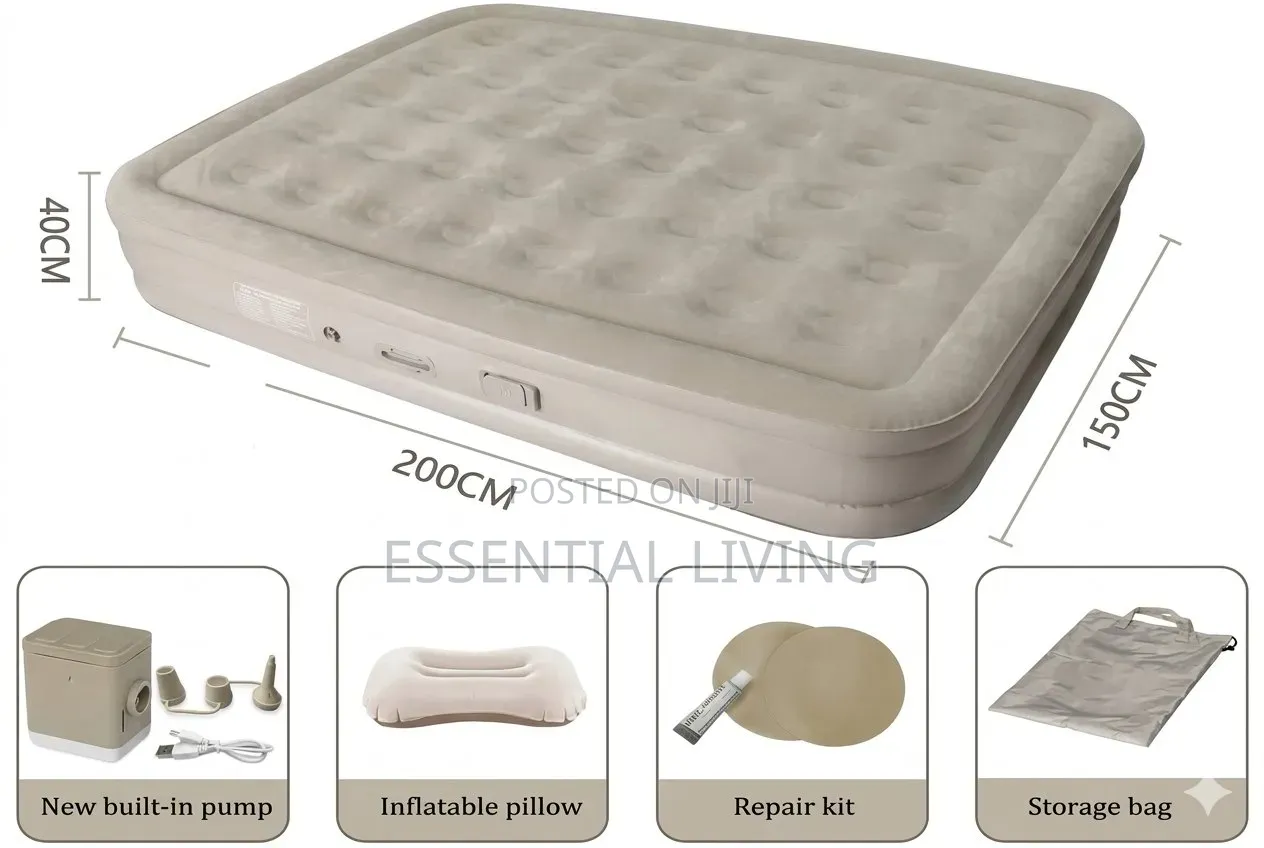Heavy-Duty Camping Double Inflatable Mattress 6*6 - Self-Inflating Bed