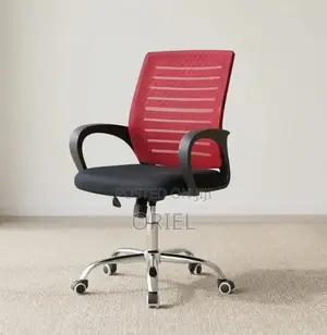 Office Chair : Red Back Mesh Office Chair