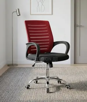 Office Chair : Red Back Mesh Office Chair