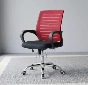 Office Chair : Red Back Mesh Office Chair