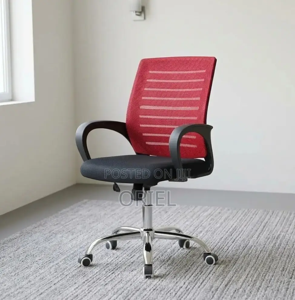Office Chair : Red Back Mesh Office Chair