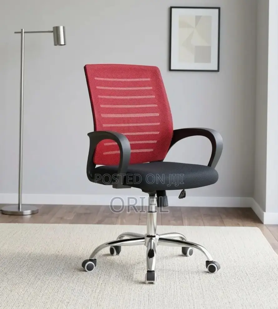 Office Chair : Red Back Mesh Office Chair