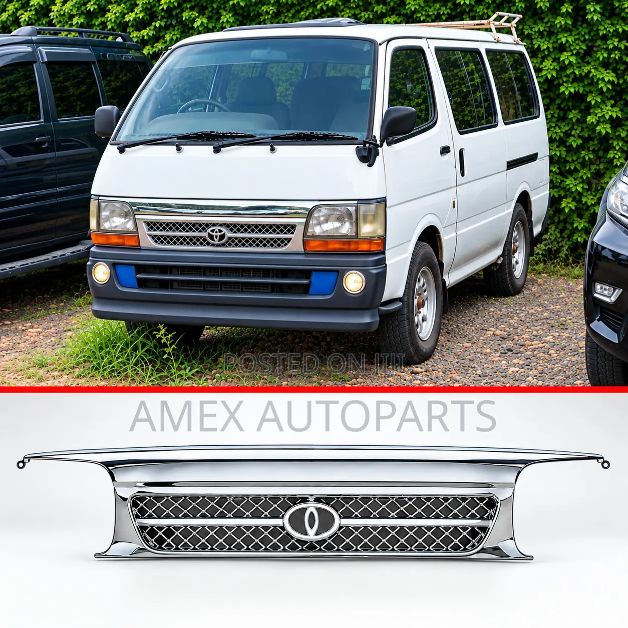 Ront Grille Toyota Hiace Shark 5l Chrome