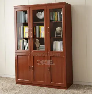 Office Cabinet : Mahogany 3-Door Office Filing Storage Cabinet