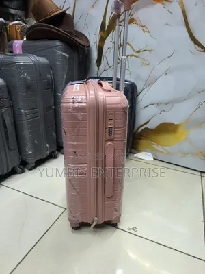 Rose Gold Small Rubber Suitcase Height 21"" at 1900