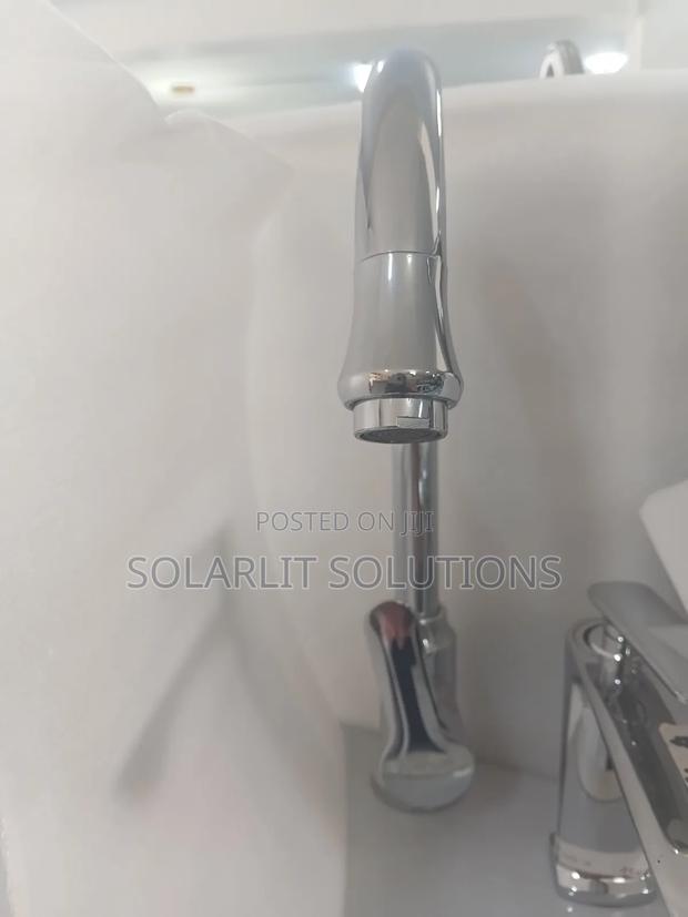 Modern Chrome High-Arc Single-Handle Kitchen Faucet - thumbnail 2