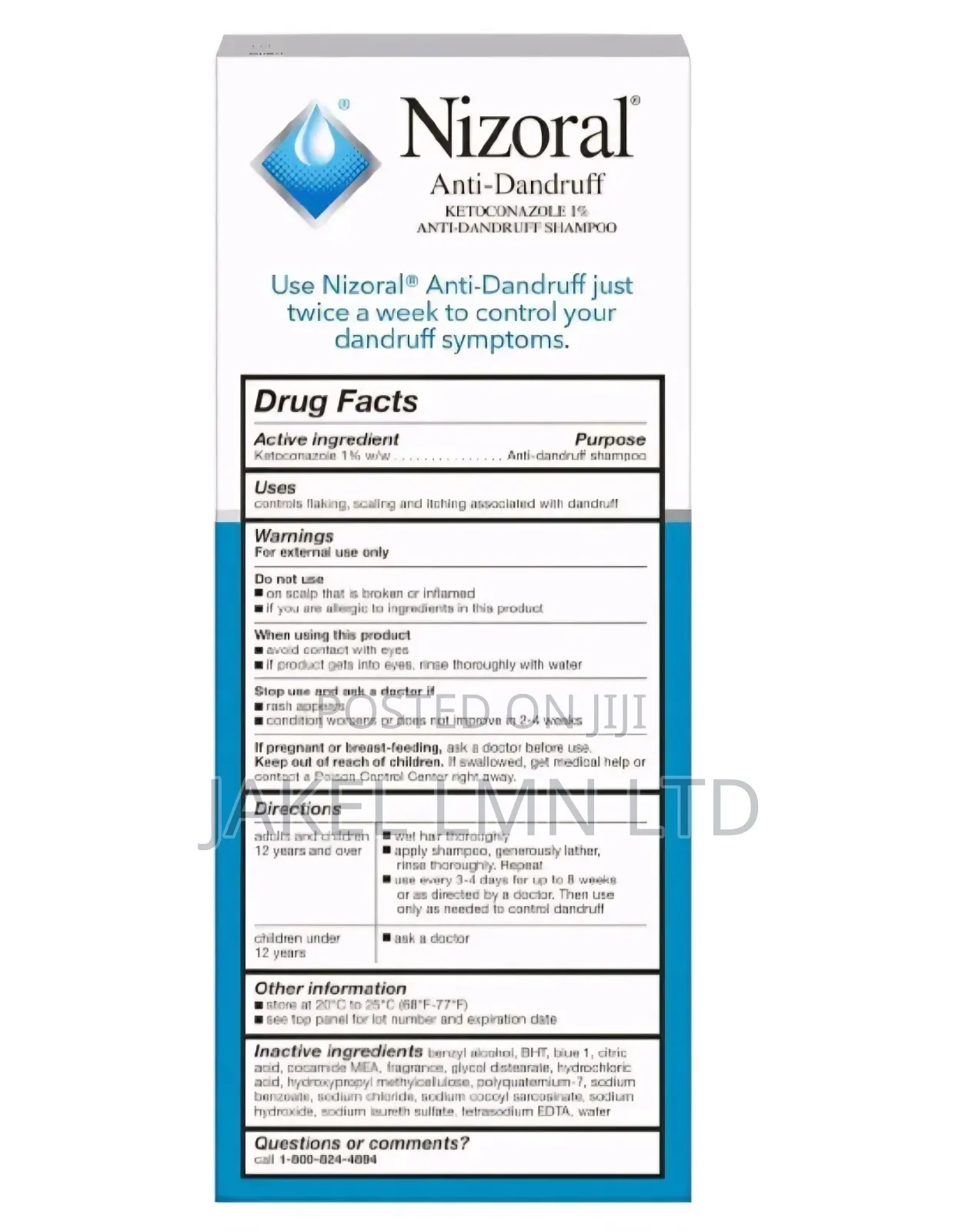 Nizoral Anti-Dandruff Shampoo With Ketoconazole 1%,