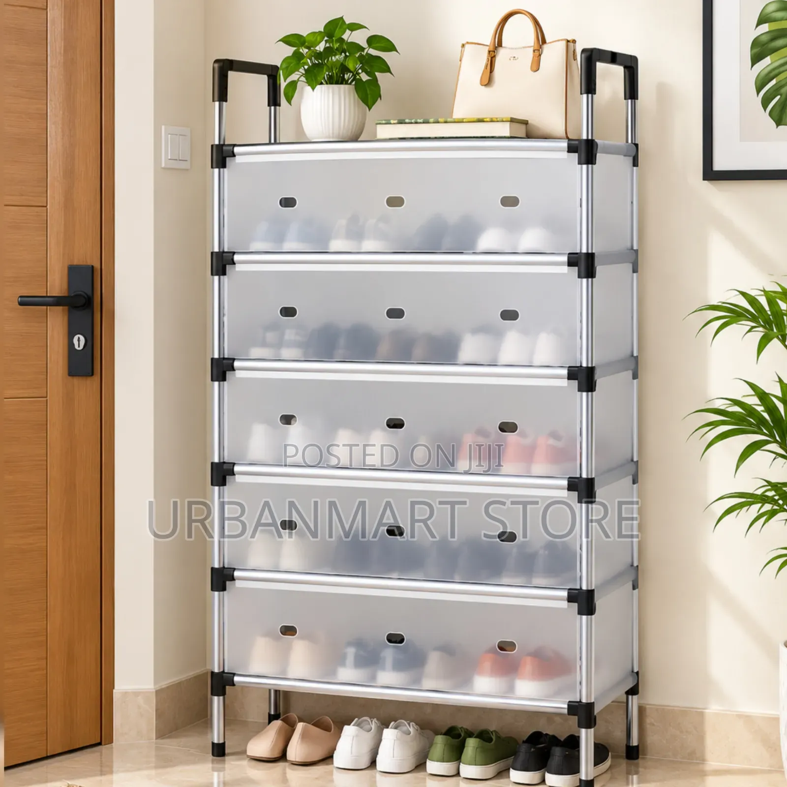 6 Tier Shoe Rack With Dust Cover
