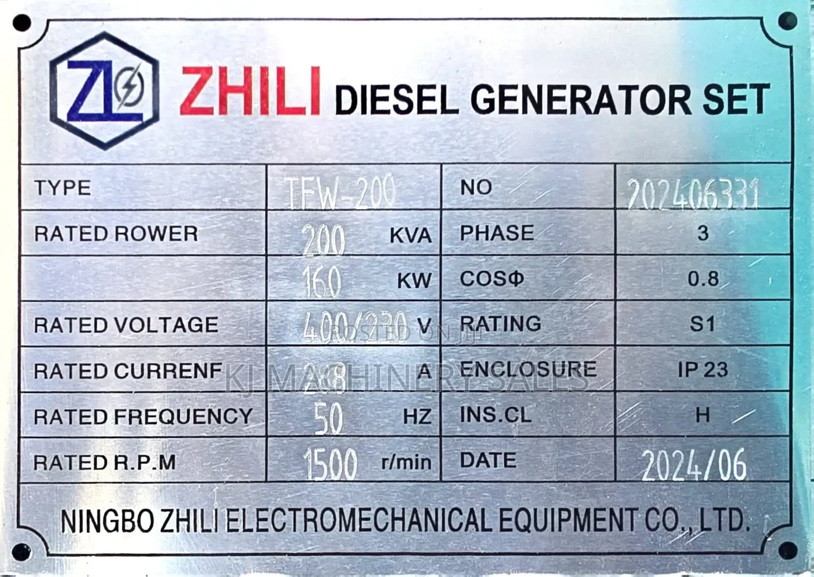 200kva Open Set Cummins Generator