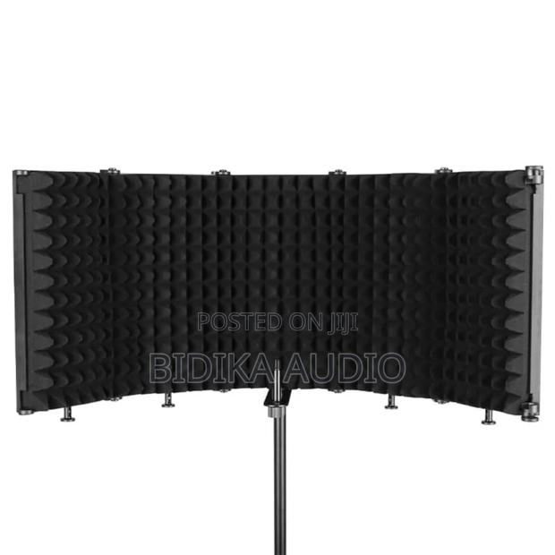 Large Studio Microphone Isolation Shield | Foldable Vocal Booth - main view