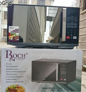 Roch 30 Litres Manual Microwave With Grill, Black 