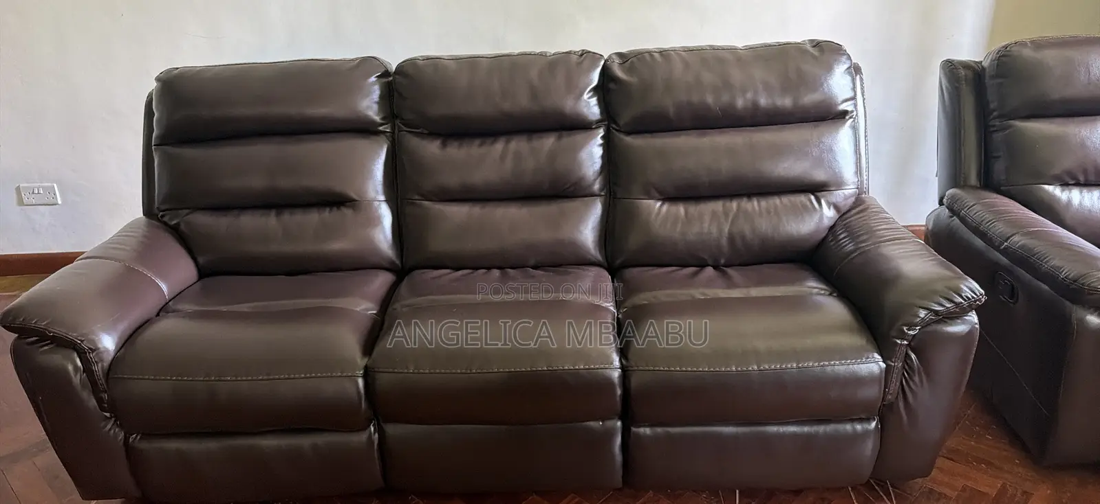 7 Seater Recliner Leather Sofa