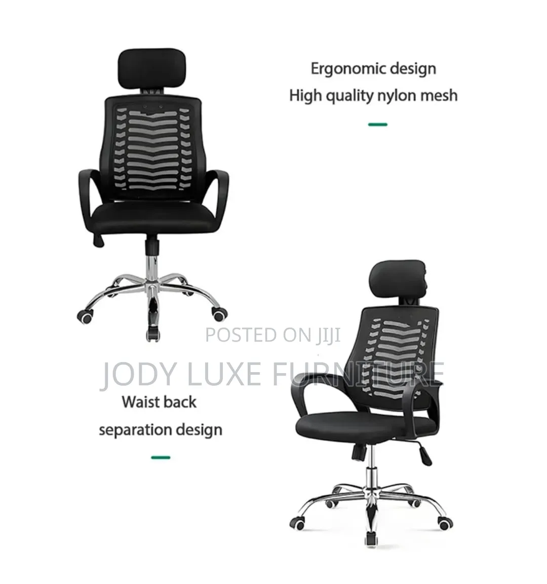 Secretarial Mesh Office Chair Whith Headrest on Offer