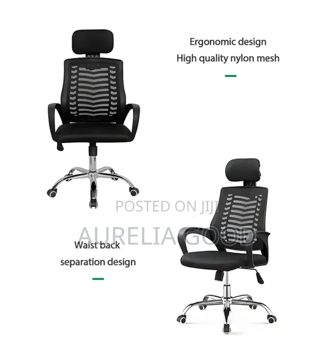 Secretarial Mesh Office Chair Whith Headrest on Offer