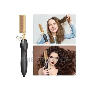 Ceramic Electric Hot Press Comb for Straightening Hair Wigs