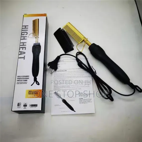Professionl Style Pressin Ceramic Combplate Ergonomic Antiscald Handle