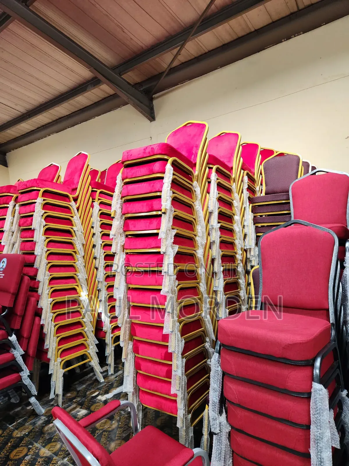 Heavy Banquet Red Chairs