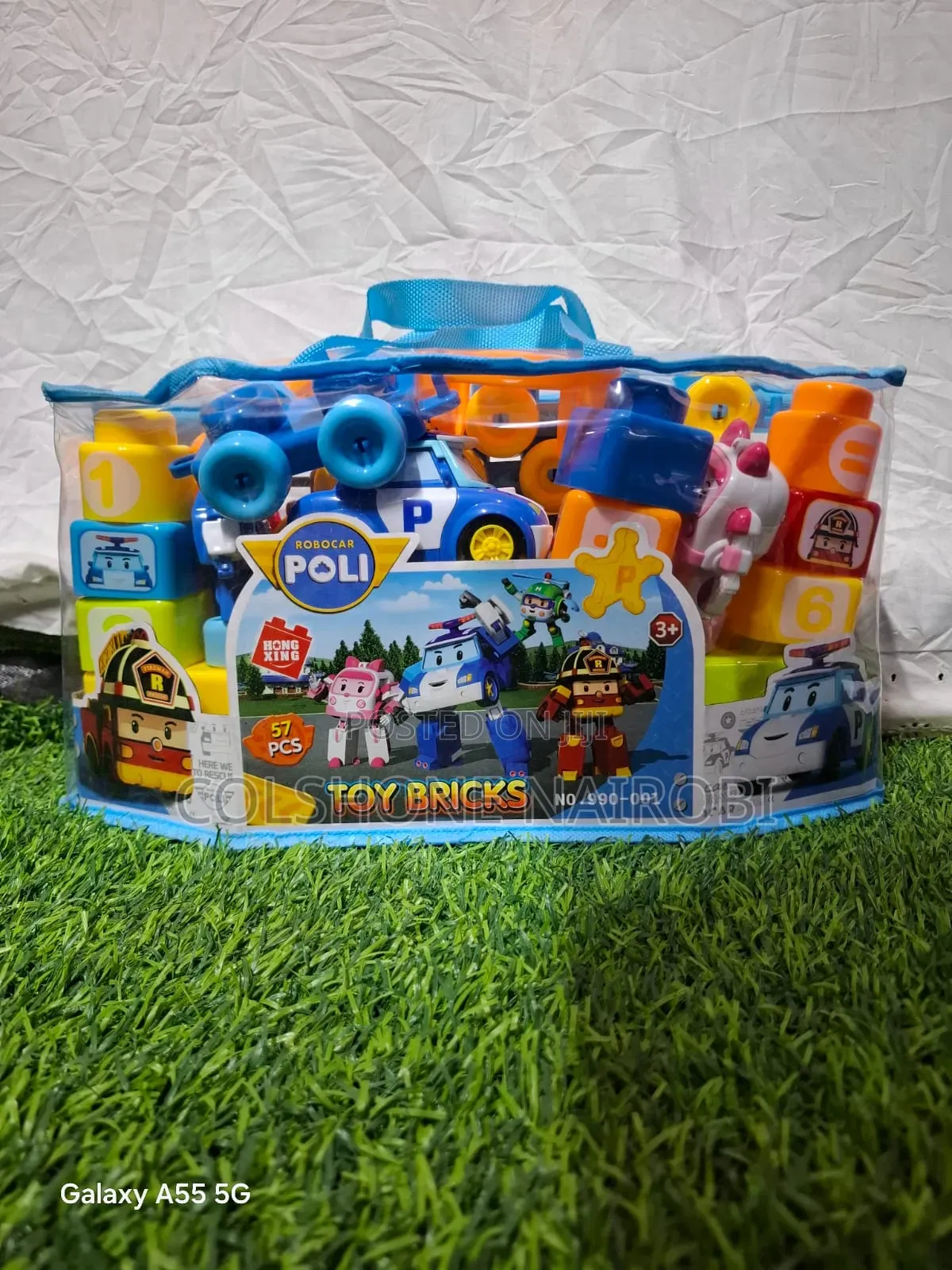 Robocar Poli 57-Piece Educational Building Blocks Vehicle Toy Set