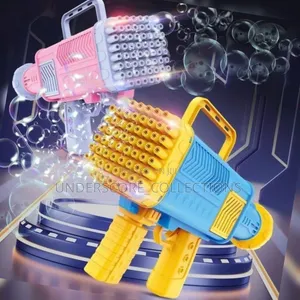 Rechargeable Bubble Gun - 60 Holes With Lights