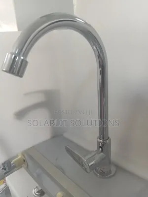 High-Arc Single-Handle Chrome Kitchen Sink Faucet