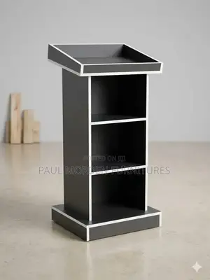Black Design Pulpit Stand