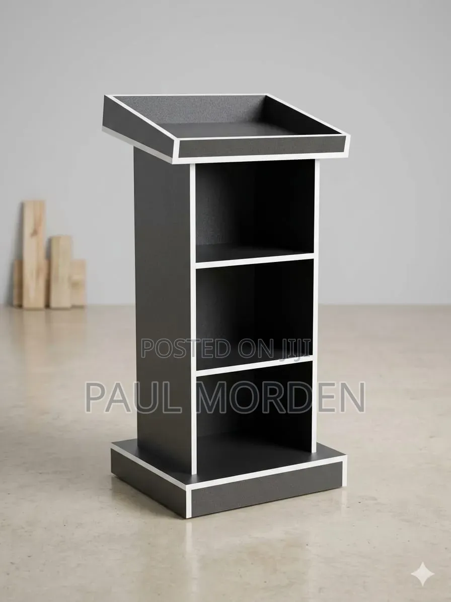 Black Design Pulpit Stand