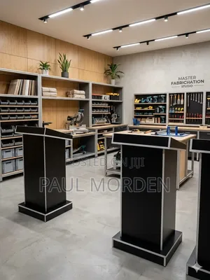 Black Design Pulpit Stand