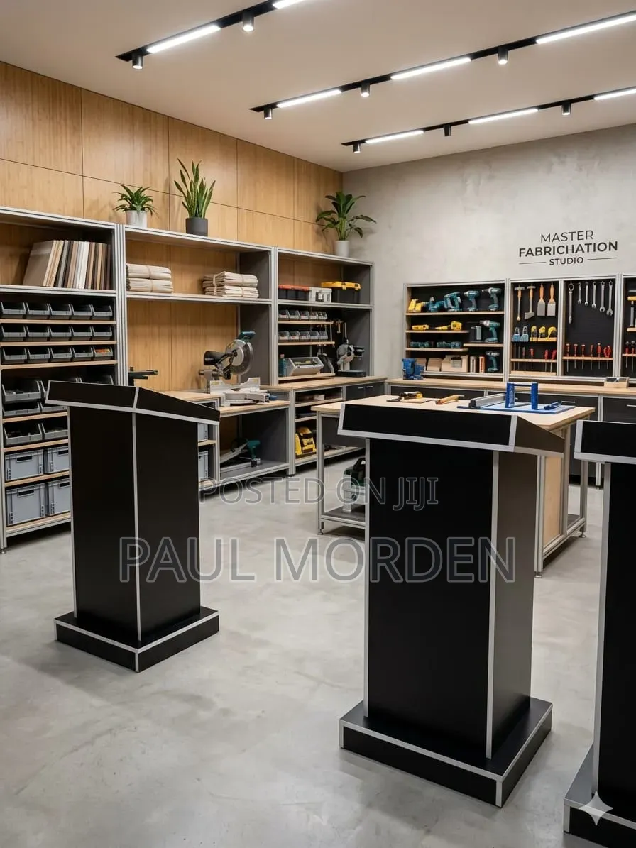Black Design Pulpit Stand