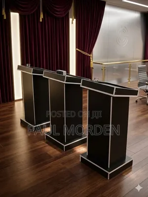 White Black Pulpit/Podium Stand for School /Church Etc.