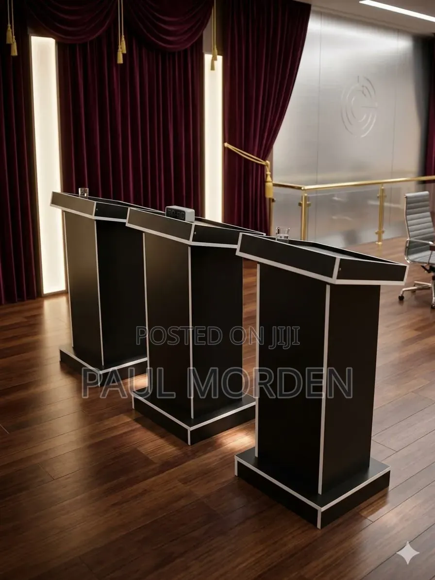 White Black Pulpit/Podium Stand for School /Church Etc.