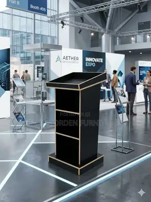 White Black Pulpit/Podium Stand for School /Church Etc.