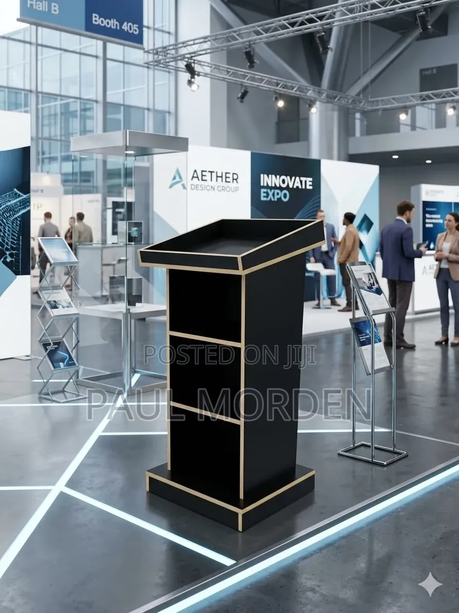 White Black Pulpit/Podium Stand for School /Church Etc.