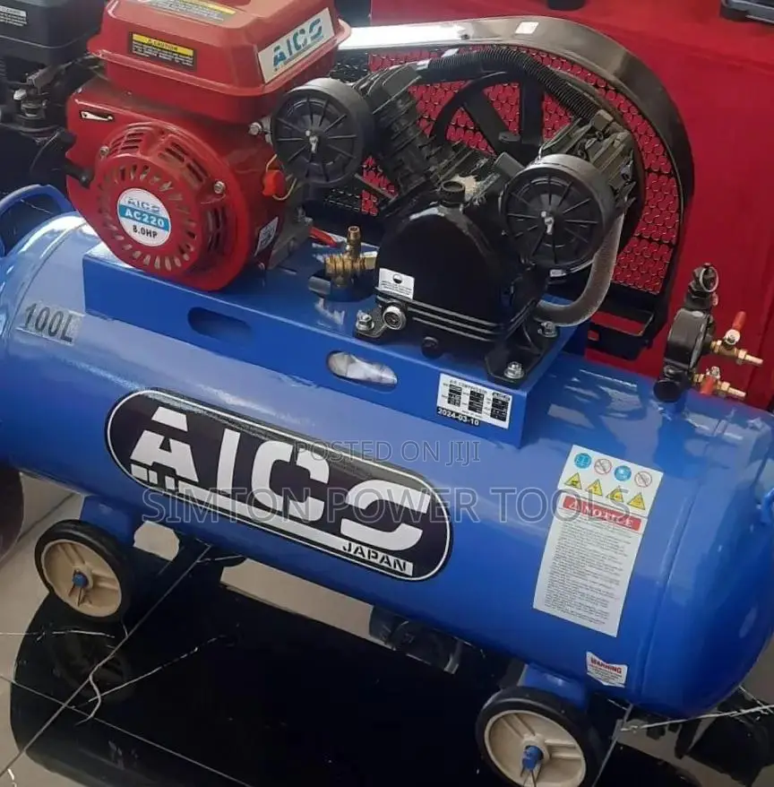 AICO Japan 100L Petrol-Driven Heavy Duty Air Compressor