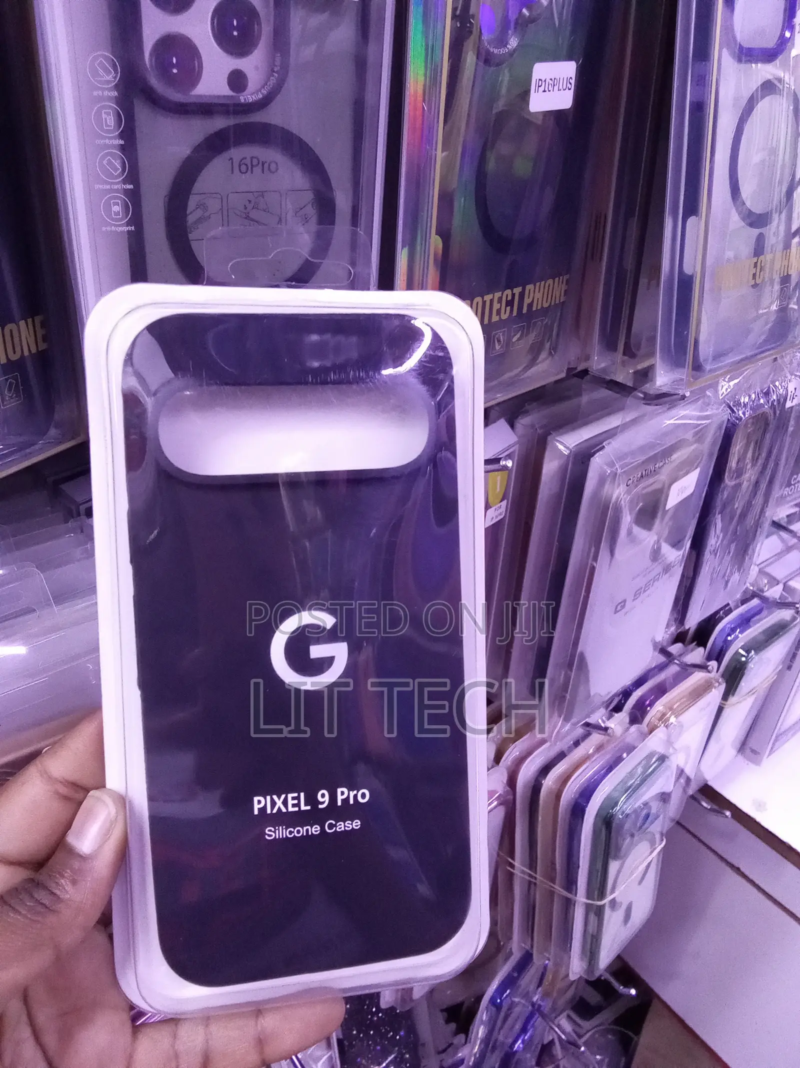 Black Silicone Case Designed for the Standard Google Pixel 9 Pro.