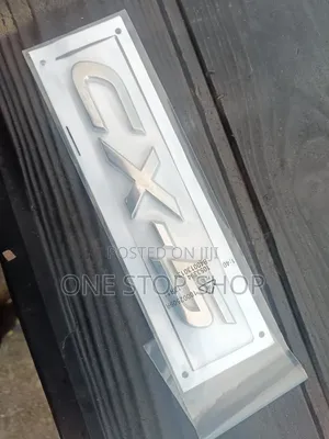 CX_5 Silver Chrome Rear Trunk Emblem Badge