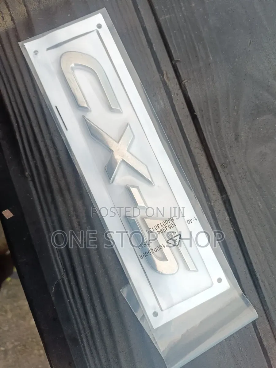 CX_5 Silver Chrome Rear Trunk Emblem Badge