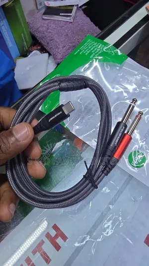 USB-C to Dual 6.35mm (1/4-Inch) TS Stereo Audio Cable
