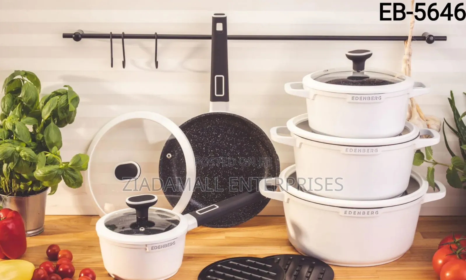 White 12 Pieces Nonstick Edenburg COOKWARE
