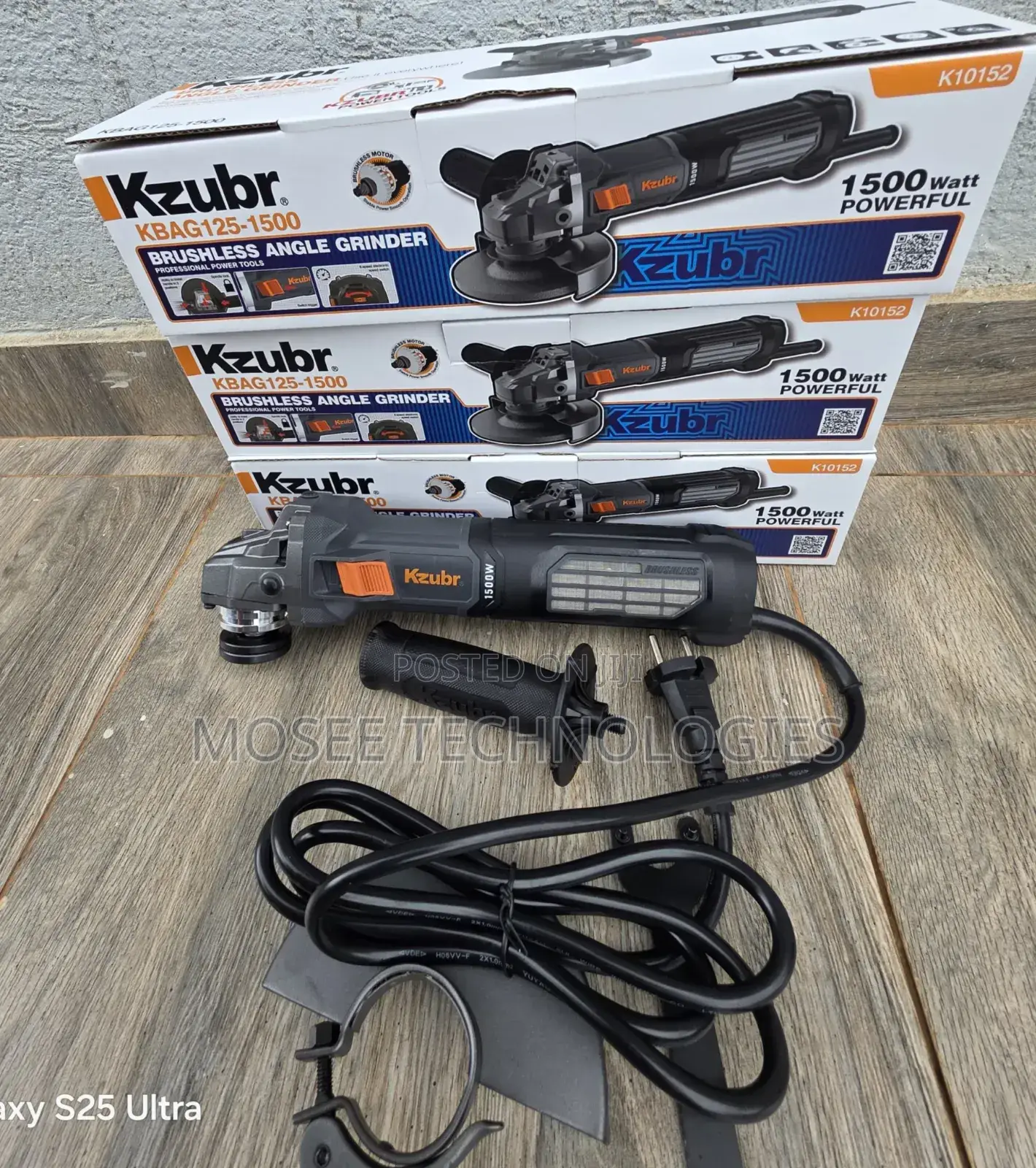 Kzubr 4-Inch Brushless Angle Grinder 1500W