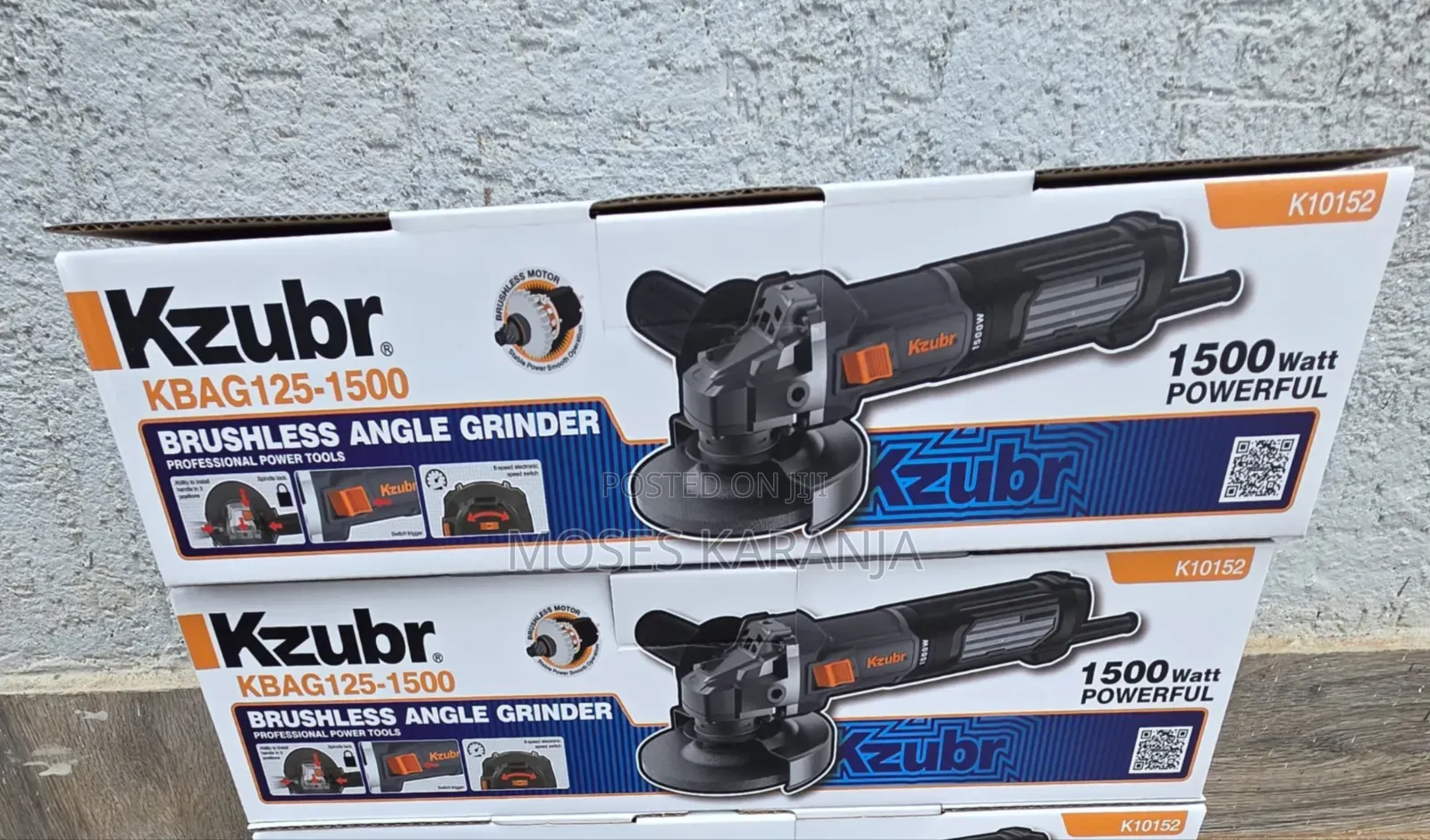 Kzubr 1500W Brushless 4-Inch Angle Grinding Machine