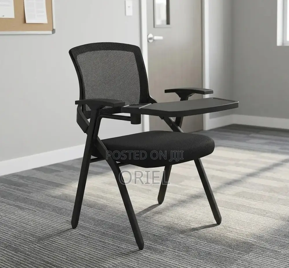 Office Chair : Mesh Study Chair With Foldable Writing Pad