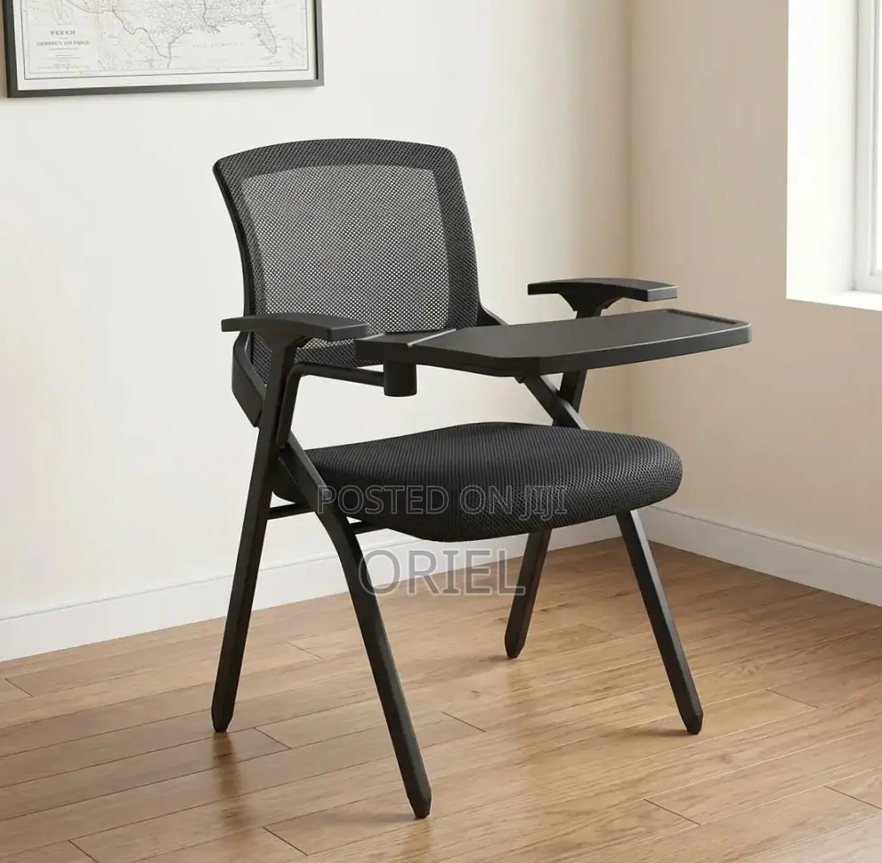 Office Chair : Mesh Study Chair With Foldable Writing Pad