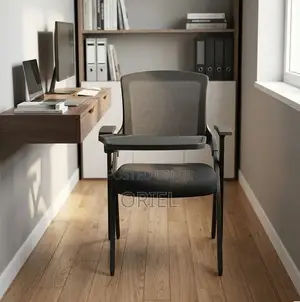 Office Chair : Mesh Study Chair With Foldable Writing Pad