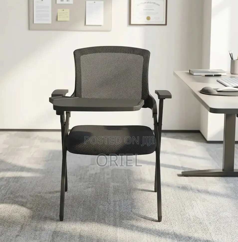 Office Chair : Mesh Study Chair With Foldable Writing Pad
