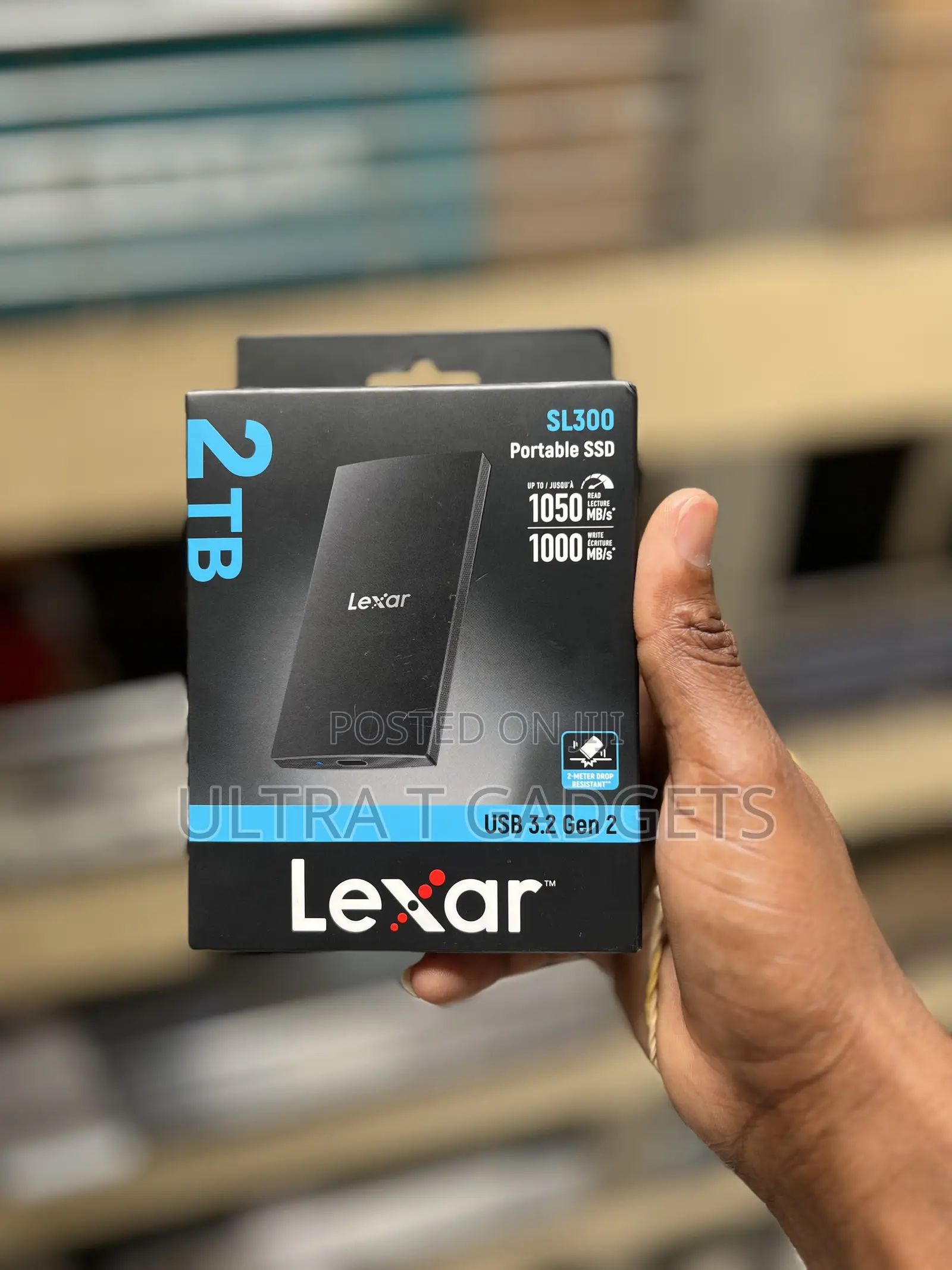 Lexar SL300 2TB Portable SSD – USB 3.2 Gen 2 – 1050mb/S