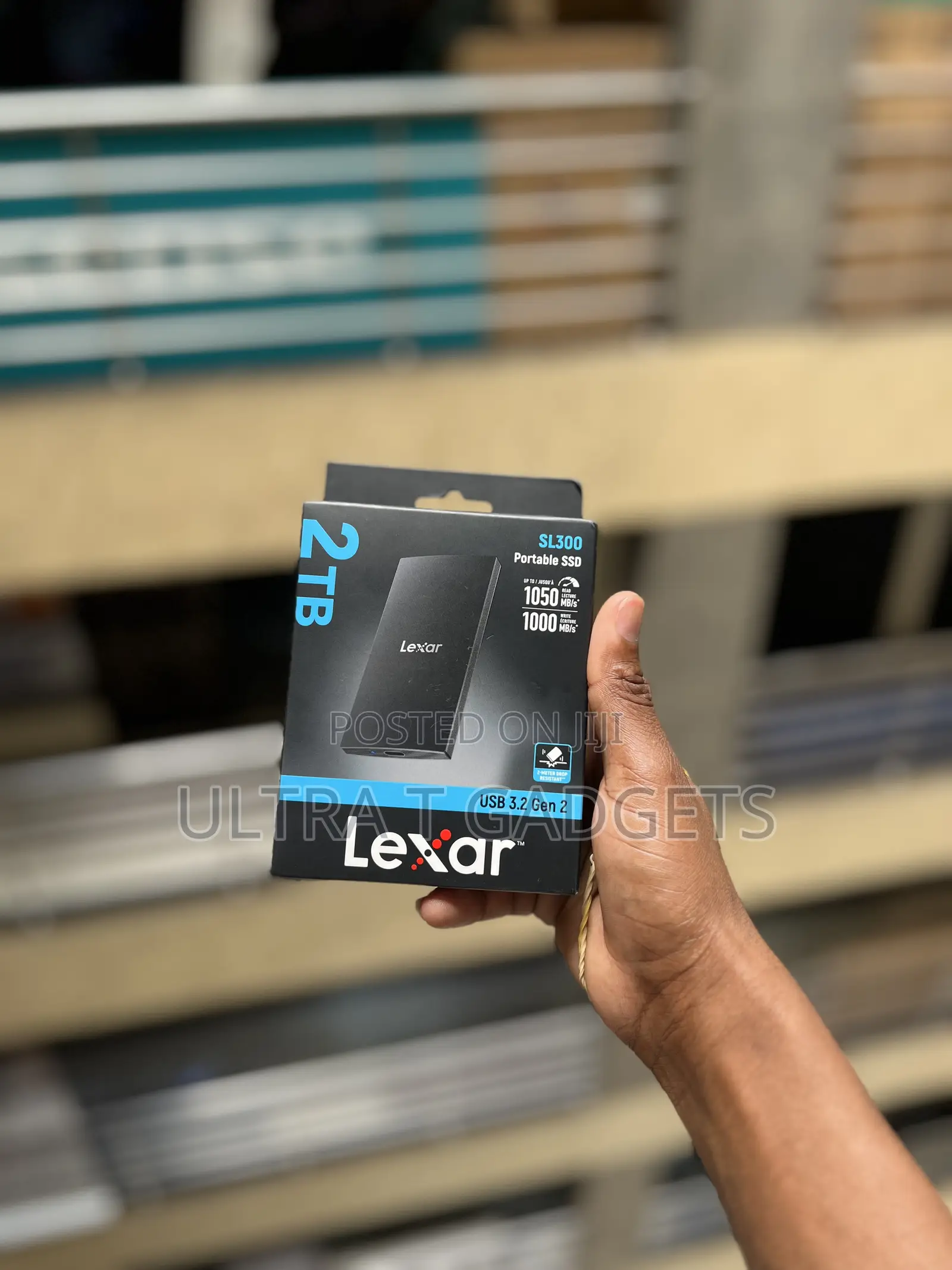 Lexar SL300 2TB Portable SSD – USB 3.2 Gen 2 – 1050mb/S