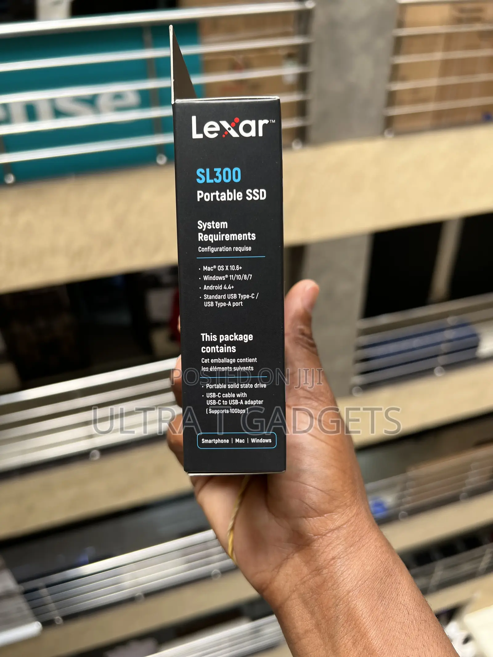 Lexar SL300 2TB Portable SSD – USB 3.2 Gen 2 – 1050mb/S