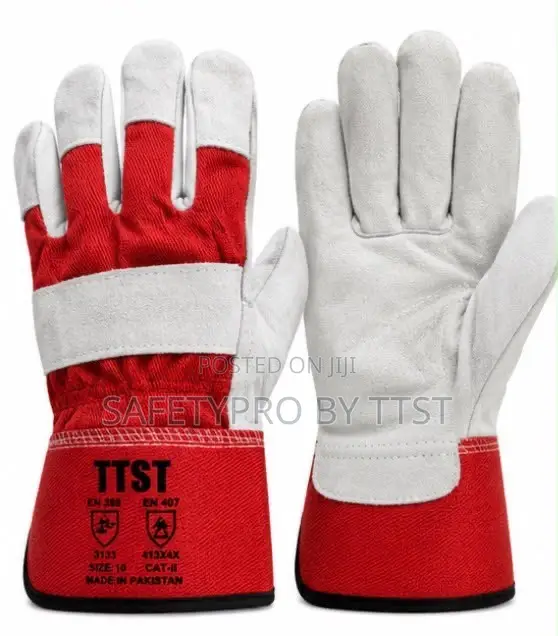 Red Leather Palm Glove